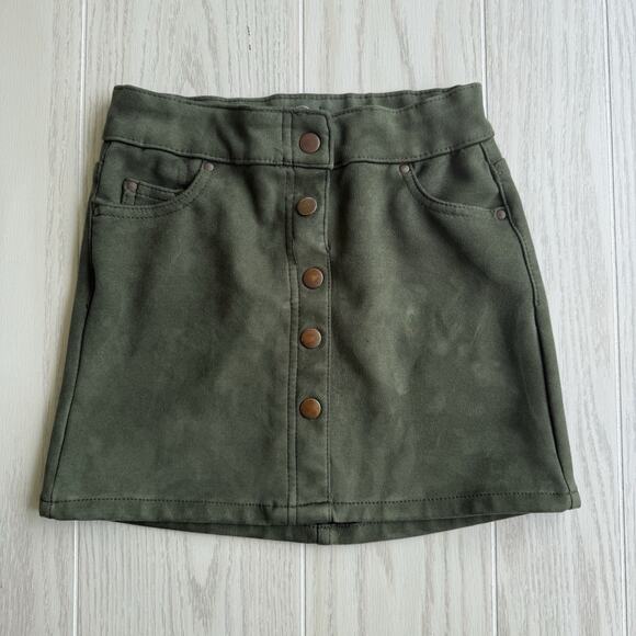 Wonder Nation Girls Small 6/6X Green Pull-On Skirt Adjustable Waist - Picture 1 of 8